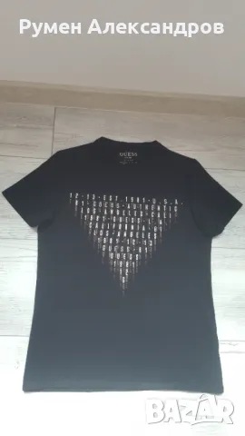 Мъжка черна тениска GUESS SLIM FIT размер S