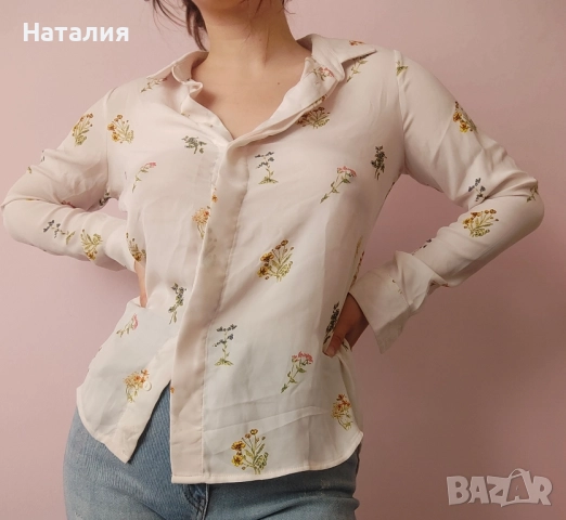 бяла риза на цветя, снимка 3 - Ризи - 51738406