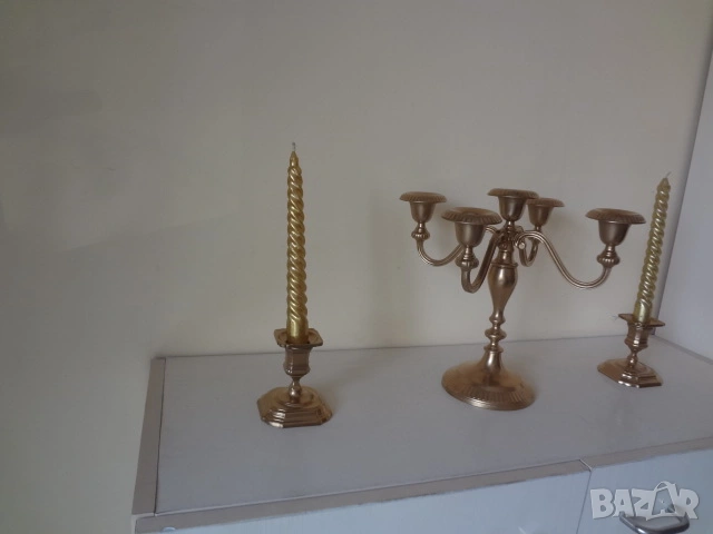 Комплект от 3 бр. свещника, снимка 4 - Декорация за дома - 53156382