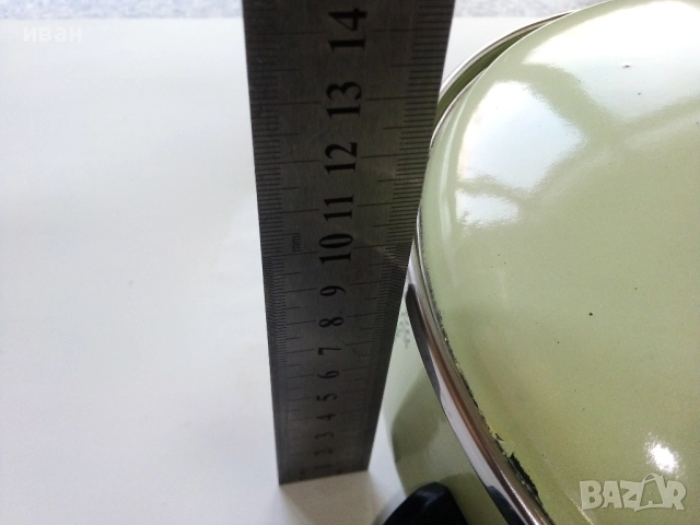 Стара неупотребявана емайлирана тенджера "МЗ Брацигово", снимка 12 - Антикварни и старинни предмети - 52886377