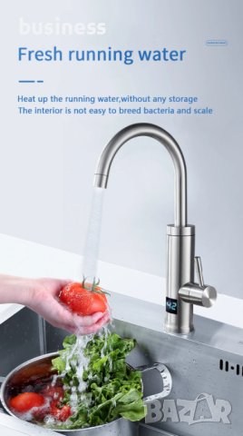 Електрически проточен Нагревател за вода 3000W с дисплей Инокс, снимка 2 - Друга електроника - 43245413