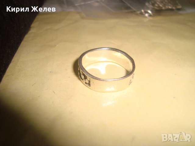 Стар ръчна изработка сребърен ПРЪСТЕН ХАЛКА ОРНАМЕНТИРАН СРЕБРО 925 ПРОБА 20563, снимка 8 - Антикварни и старинни предмети - 32972501