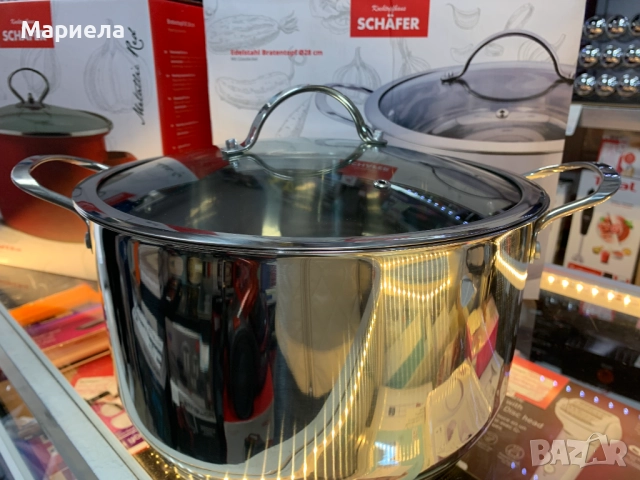 НОВА Немска Тенджера 28 см. / 8 литра, снимка 3 - Съдове за готвене - 51907801