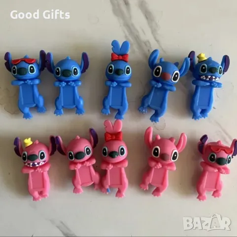 2броя Фигурки Лило и Стич за телефон, таблет или монитор, Фигурка изненада Стич , снимка 4 - Фигурки - 49158045