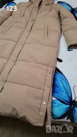 Бежово дълго яке , снимка 2 - Якета - 49222903