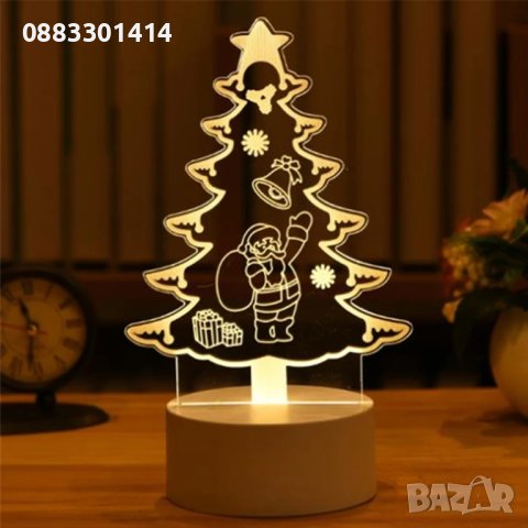 3D Лампа LED Холограмна нощна лампа , снимка 8 - Настолни лампи - 44106450