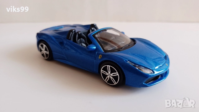 Bburago Ferrari 488 Spider - Мащаб 1:43, снимка 6 - Колекции - 52200339