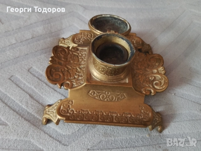 бронзова мастилница , снимка 2 - Антикварни и старинни предмети - 53272103