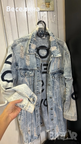 Дамско дънково яке