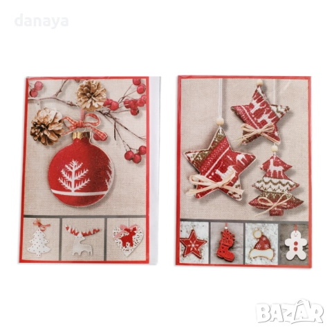 6284 Музикална коледна картичка с бял плик, снимка 6 - Други - 52637128