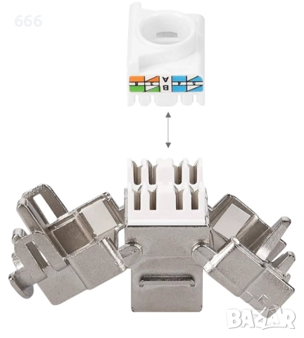 Комплект 4-броя мрежови контакти, снимка 6 - Друга електроника - 52942460