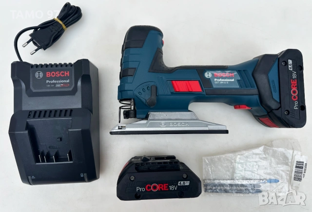 BOSCH GST 18V-Li S - Aкумулаторен прободен трион 2x18V 4.0Ah ProCore, снимка 3 - Триони и циркуляри - 53569404