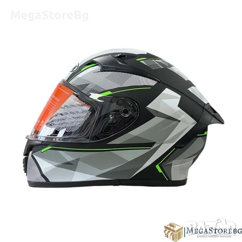 Каска за мотор 108 - размер L - Matt Black/Green, снимка 3 - Аксесоари и консумативи - 50576547