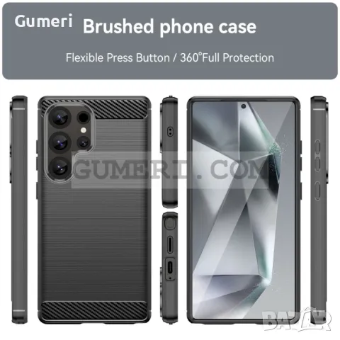 Samsung Galaxy S25 Ultra Противоударен Силиконов Гръб Карбон, снимка 5 - Калъфи, кейсове - 49221149