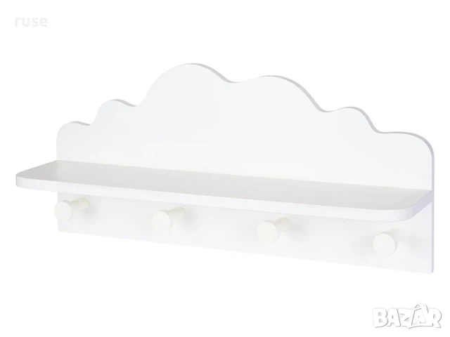 НОВИ! Детска закачалка с рафт 2в1 бял син розов, снимка 3 - Други - 50844703