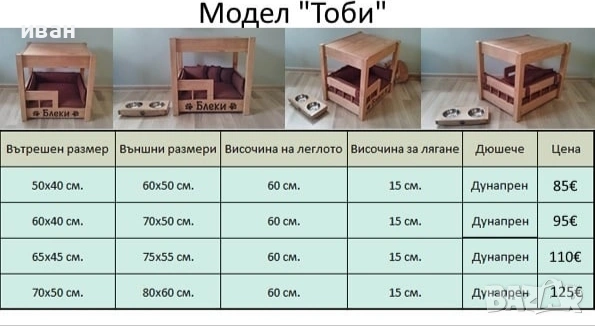 Легло за куче, коте ( модел Тоби ), снимка 17 - За кучета - 42967454
