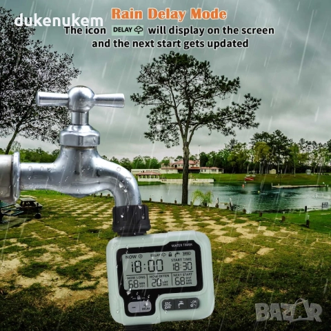 Програматор за напояване, таймер, 1 изход, автоматично поливане, 4 изхода, 16 индивидуални програми , снимка 3 - Други - 52711109