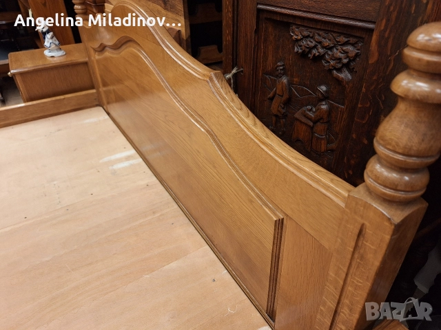 К - т спалня и две нощни шкафчета дъб масив , снимка 10 - Спални и легла - 52712318