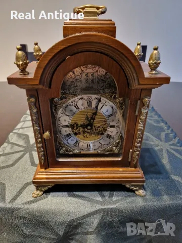 Прекрасен антикварен колекционерски холандски настолен каминен часовник , снимка 5 - Антикварни и старинни предмети - 49093939
