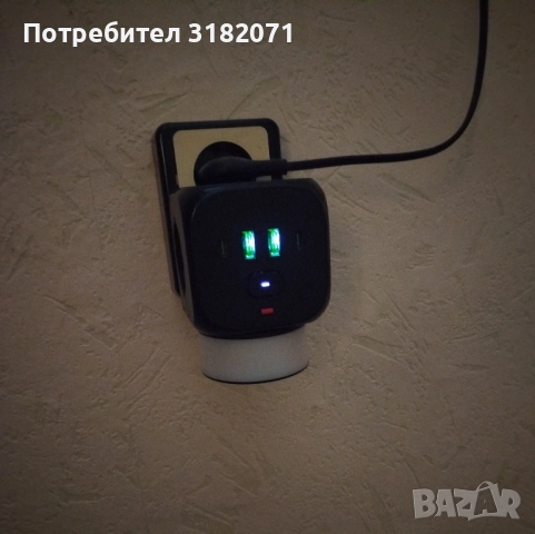 Разклонител тип "КУБ",с нощна лампа , снимка 5 - Други - 52059922