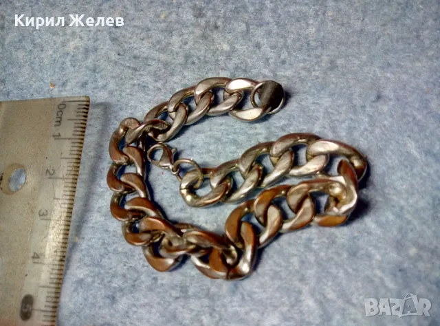 СТАРА ВИНТИДЖ АРТ ПЛЕТКА ГРИВНА от НИКЕЛИРАНА БЛАГОРОДНА СТОМАНА 47390, снимка 3 - Гривни - 47336490