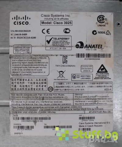 Cisco 3925 router , снимка 3 - Рутери - 50217750