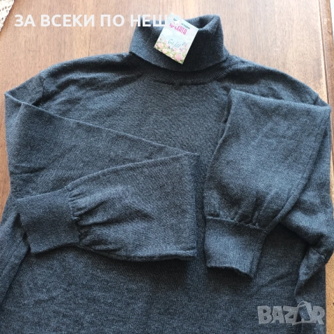 СТАХОТНА ПОЛО БЛУЗА 100 % ВЪЛНА МЕРИНО - ГЕРМАНИЯ, снимка 5 - Блузи - 53474367