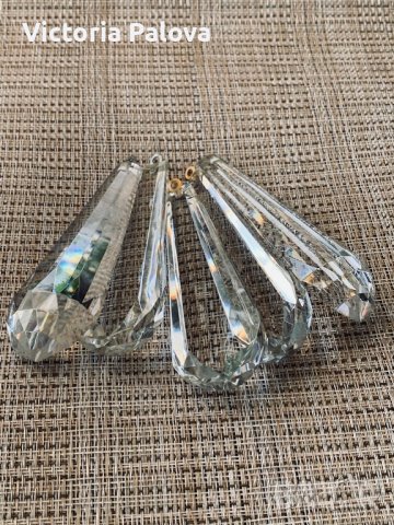 Красив кристален полилей и две лампи за стена-комплект, снимка 14 - Полилеи - 37700086