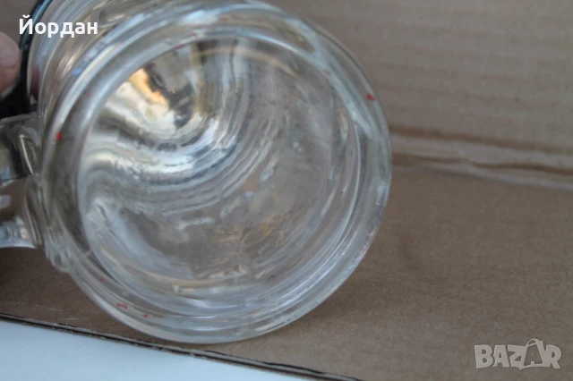 Немска кристална халба за бира с посребрена капачка, снимка 14 - Колекции - 50715027