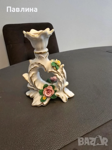 Свещник дрезденски порцелан, снимка 9 - Декорация за дома - 52407023