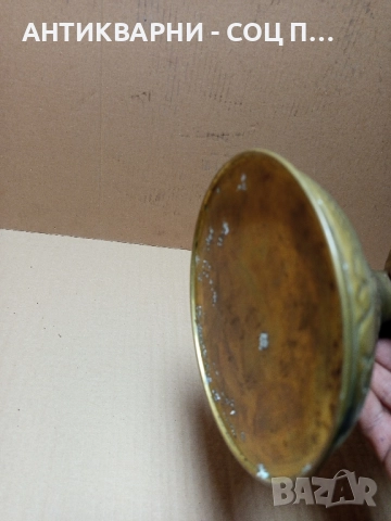 Стара Голяма Бронзова Газена Лампа Фенер. , снимка 8 - Антикварни и старинни предмети - 52381647