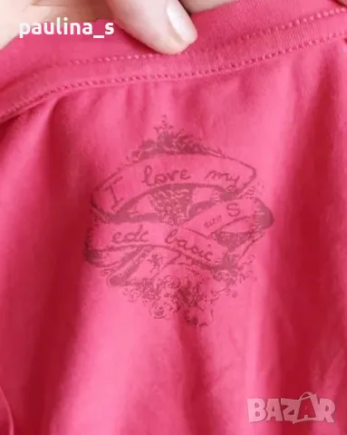 Два броя / "Esprit" Еластична блуза тип тениска / черна и червена / унисайз , снимка 14 - Тениски - 26368319