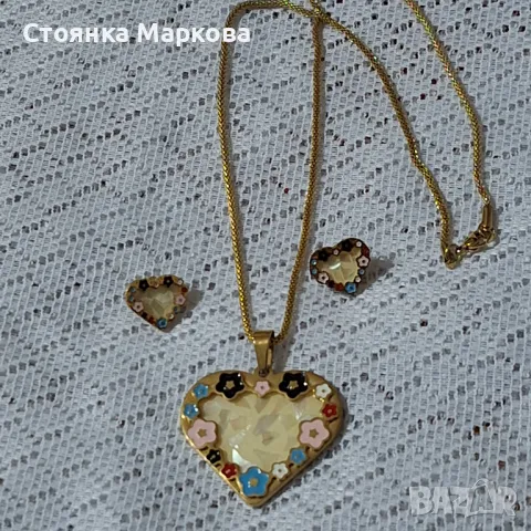 Красив комплект от медицинска стомана, снимка 4 - Бижутерийни комплекти - 48418883