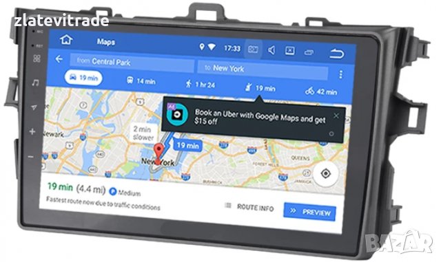 TOYOTA Corolla 9'' Андроид Навигация ЧЕРЕН (GLOSSY), 9411