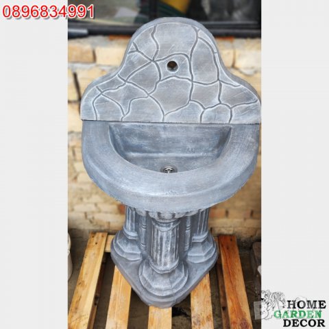 Градинска чешма от бетон “Афродита” за стена дворна външна мивка, снимка 6 - Градински мебели, декорация  - 38963243