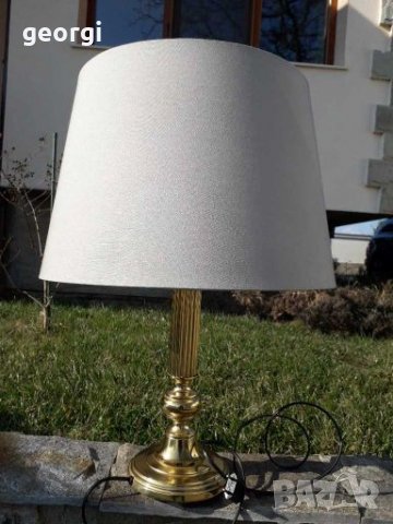 Настолна лампа с месингова основа , снимка 5 - Настолни лампи - 28025998