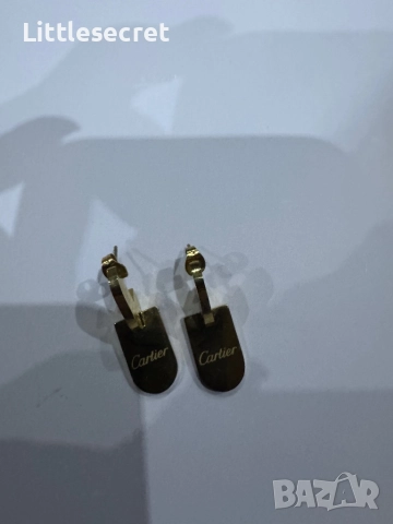 Стоманени обеци Cartier, снимка 2 - Обеци - 51928770