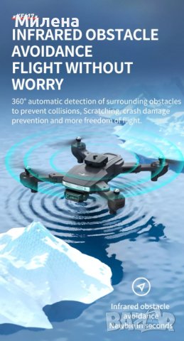 Промо дрон KF617 с 3 батерии сензор за избягване на препядствия с чанта и гаранция, снимка 6 - Дронове и аксесоари - 38417069