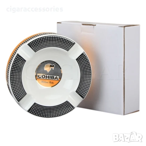 Керамичен пепелник Cohiba – 4 отделения за пури, снимка 4 - Табакери - 50898735