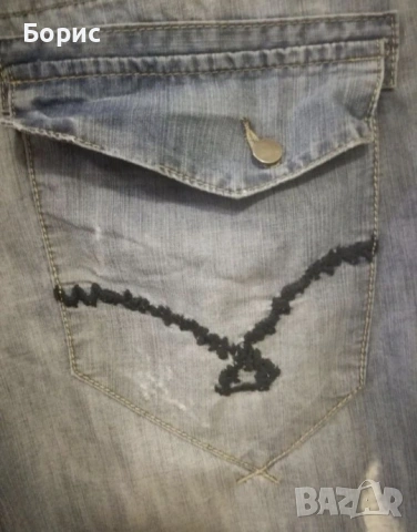 W 34 - Мъжки Дънкови Бермуди / Къси Панталони, снимка 7 - Къси панталони - 53478604