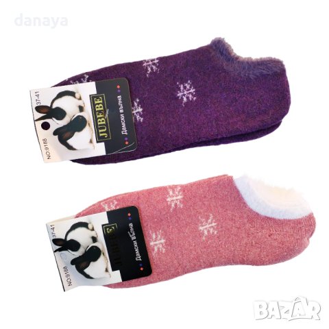 4314 Дамски дебели зимни вълнени чорапи Снежинки, 37-41 номер, снимка 2 - Дамски чорапи - 43459769