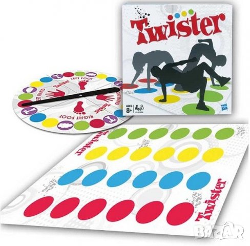 2в1 Twister игра с голяма мушама+Twister за пръсти+часовник с стрелка, снимка 6 - Други игри - 15649475