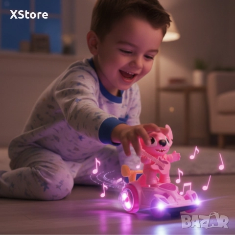 Светеща количка със Stitch – играчката, която движи въображението, снимка 4 - Коли, камиони, мотори, писти - 51853099