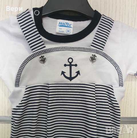 Нов бебешки моряшки гащеризон от две части, снимка 7 - Бебешки гащеризони - 29050409