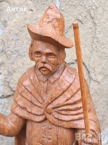 Красива Стара Дървена Фигура , снимка 5 - Други ценни предмети - 52865336