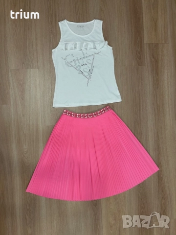Комплект за момиче, пола и потник Guess, 16г.