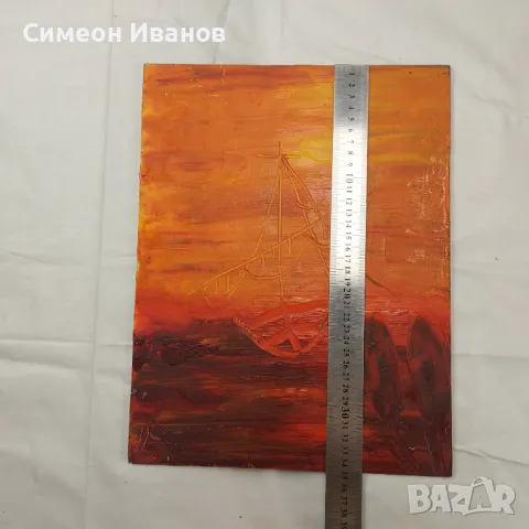 Интересна стара картина подписана П.С. SG2012, снимка 8 - Картини - 47576488