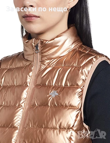 Дамски Златист Елек Код SV-58, снимка 2 - Елеци - 52500864