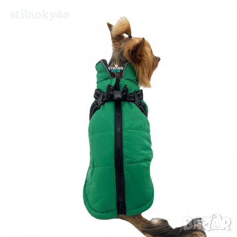 Зимен елек за куче с пришит нагръдник Кучешка дреха-яке Кучешки дрехи-якета Зимен елек за куче