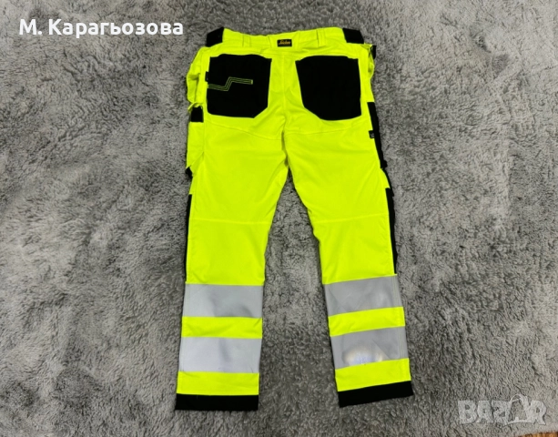 Snickers 6243 AllRoundWork High Vis Stretch Trousers, Размер 54, снимка 5 - Панталони - 52666771